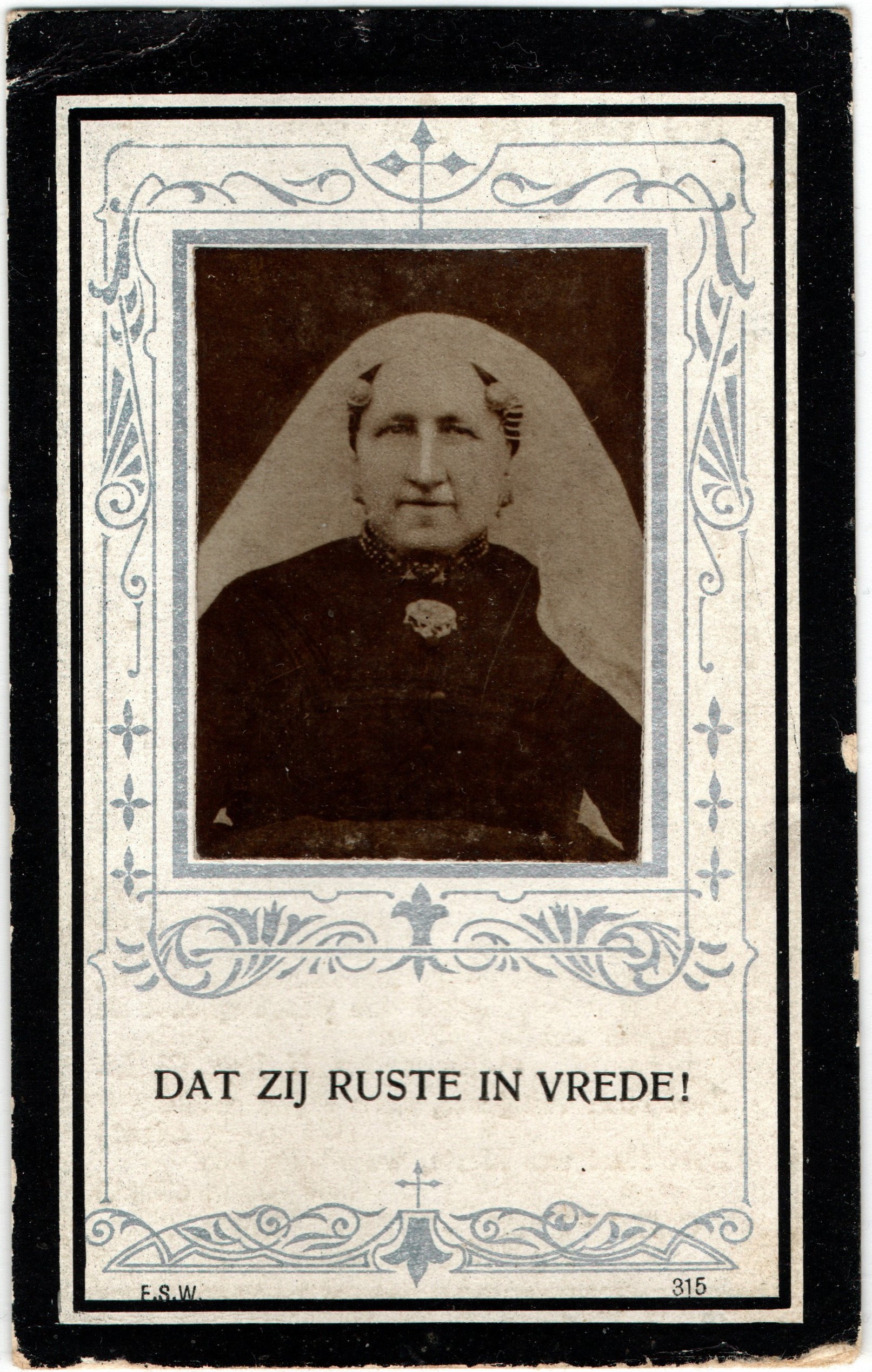 Bidprentje van Izabella Maria Kamoen [1827-1908]